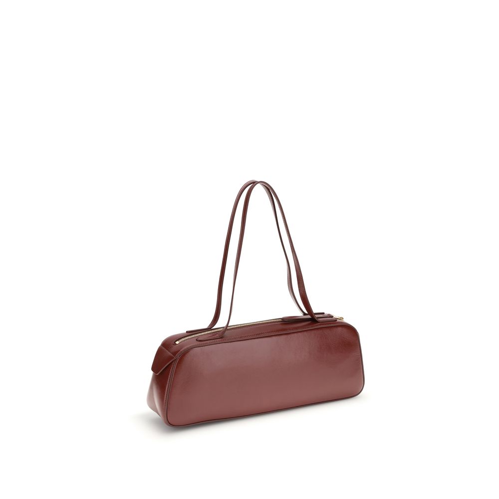 SIMONA SHOULDER BAG IN BURGUNDY LEATHER