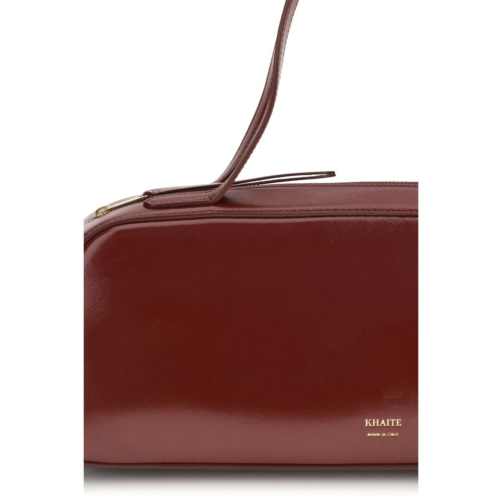 SIMONA SHOULDER BAG IN BURGUNDY LEATHER