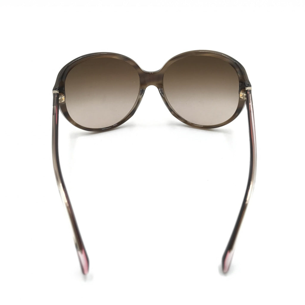 Pre-loved Chanel oversized brown gradient sunglasses with original box