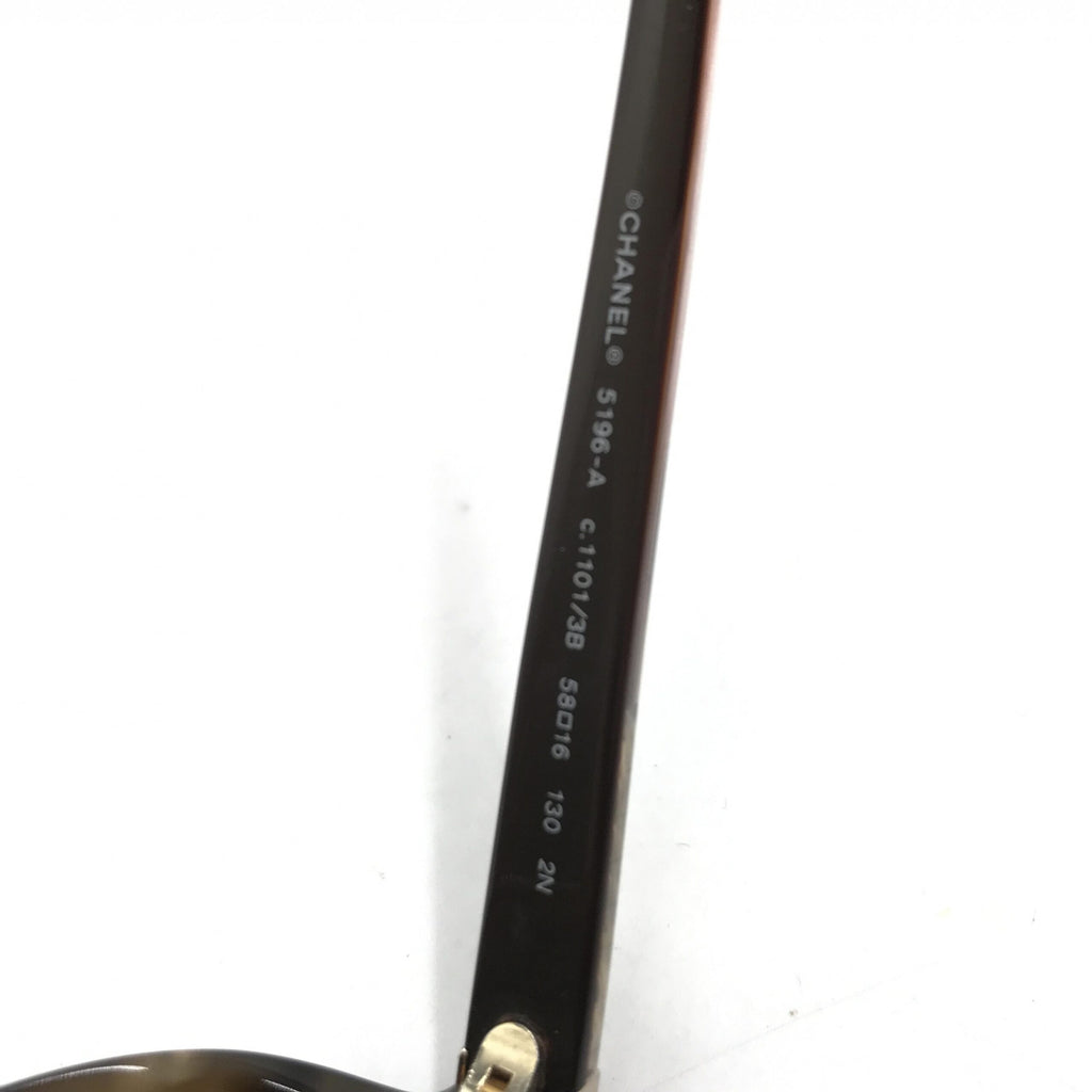 Pre-loved Chanel oversized brown gradient sunglasses with original box