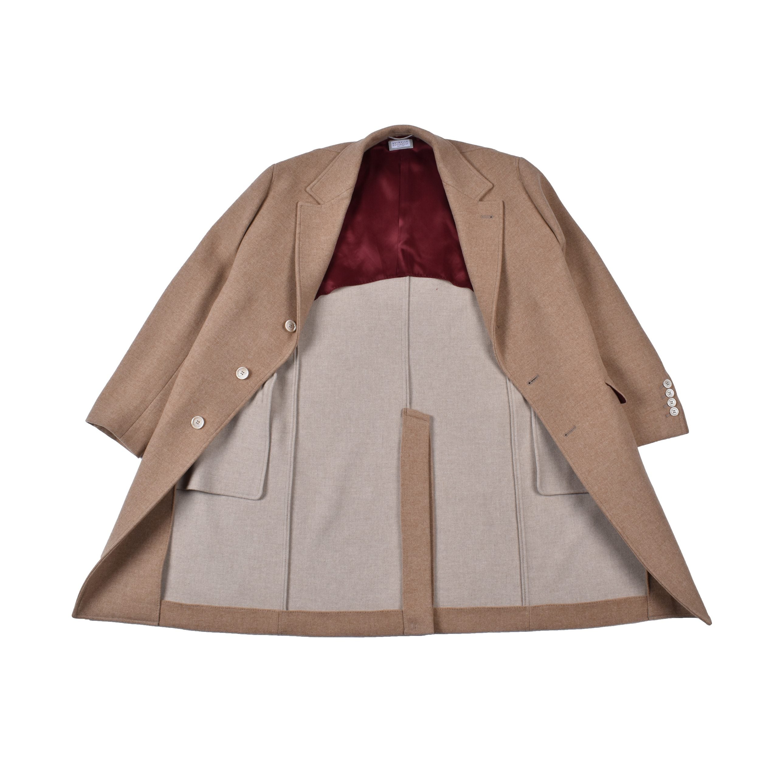 Brunello-Cucinelli-Light-Camel-Wool-Cashmere-Coat-MY4289-C004-Italian-Handcrafted-External-Shell