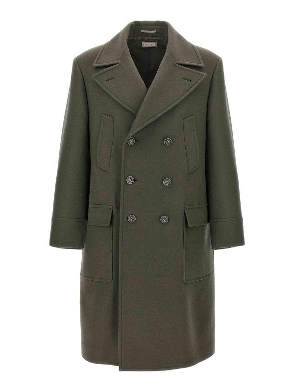 Brunello-Cucinelli-Military-Green-Pure-Wool-Coat-MY4419-KCDF04-Italian-Handcrafted-External-Shell-front-view