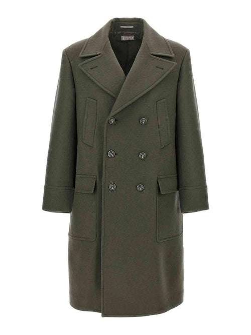 Brunello-Cucinelli-Military-Green-Pure-Wool-Coat-MY4419-KCDF04-Italian-Handcrafted-External-Shell-front-view