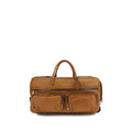 Brunello-Cucinelli-Brown-Calf-Leather-Travel-Trolley-Luggage-MBTGBU343-C001-Italian-Handcrafted-Transit-Hardware-front-view