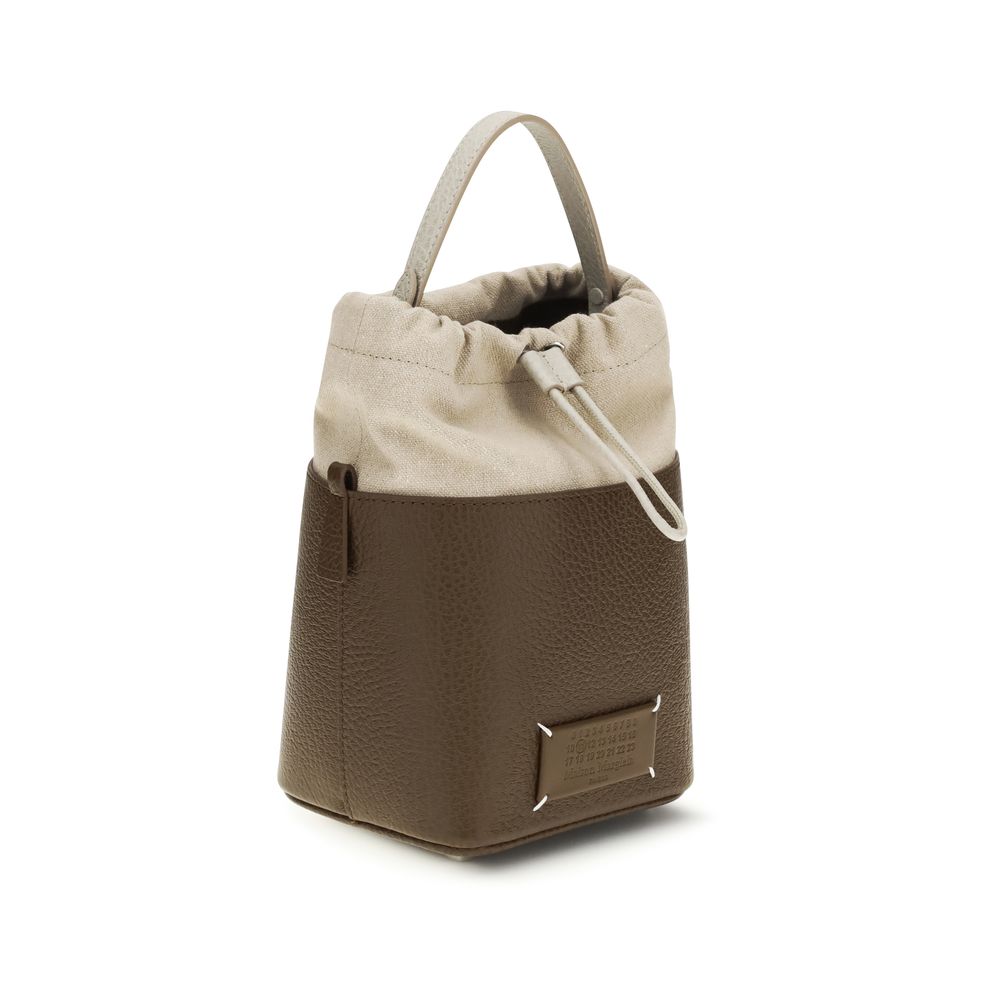 5AC BUCKET BAG IN BROWN LEATHER