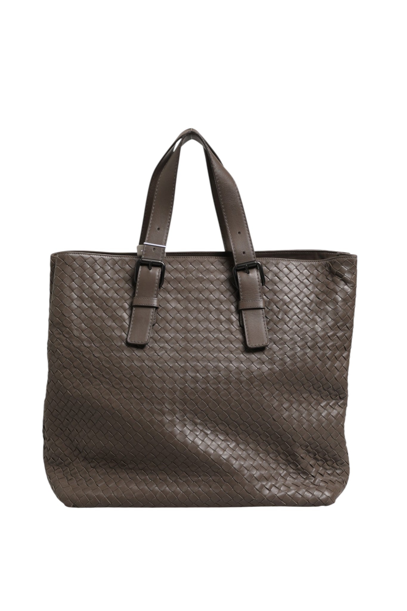 INTRECCIATO NAPPA LEATHER TOTE BAG IN GREY