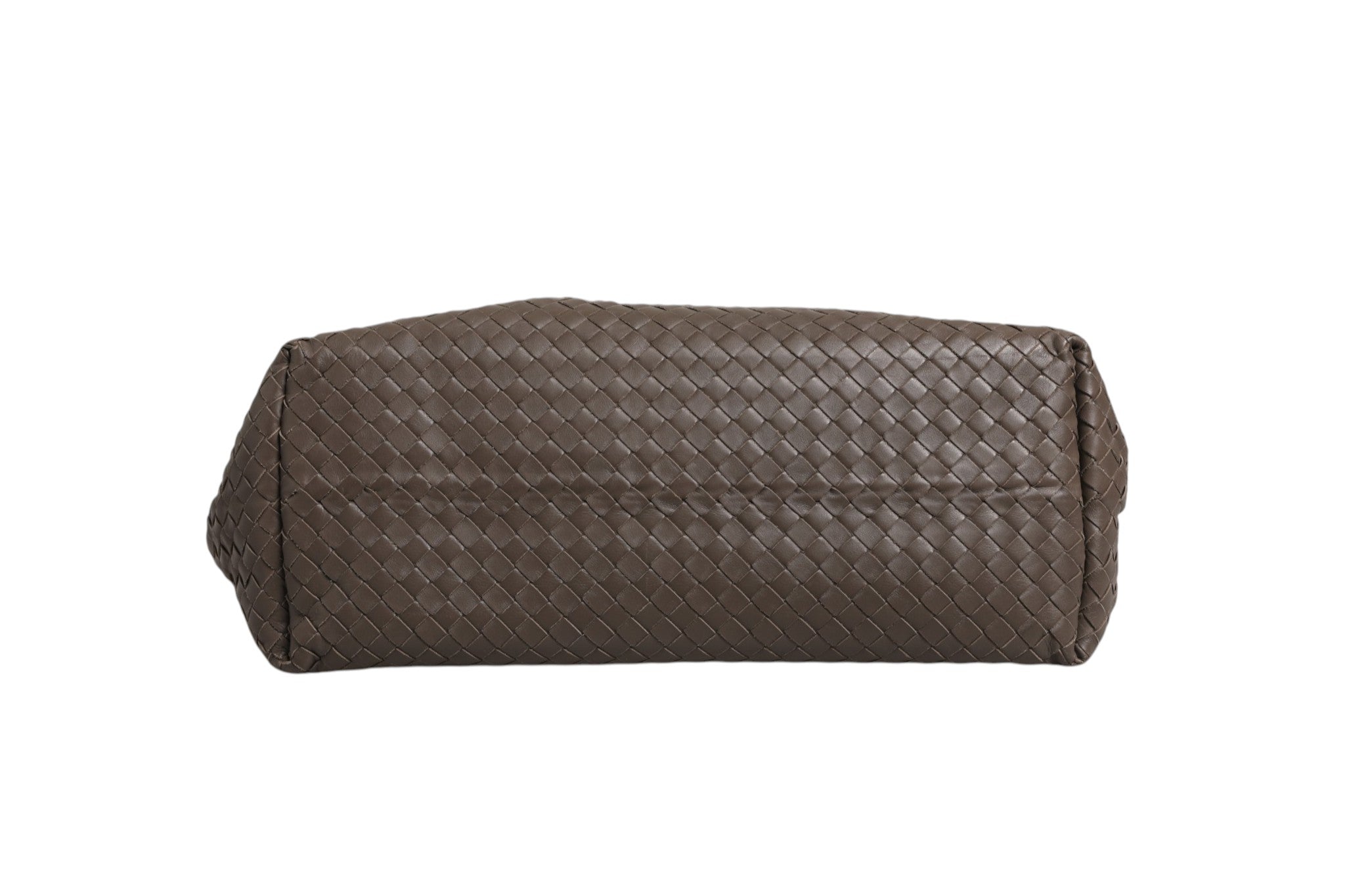 INTRECCIATO NAPPA LEATHER TOTE BAG IN GREY