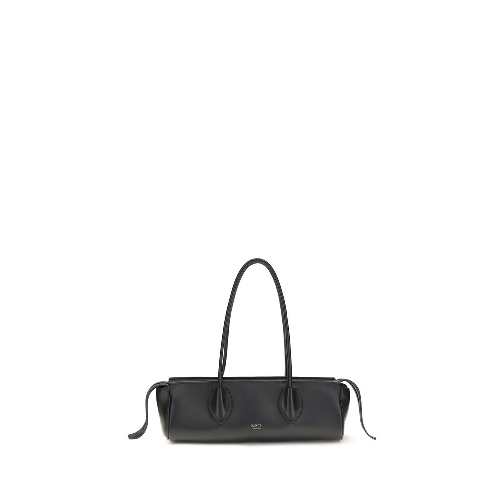 LOGO SHOULDER BAG IN BLACK NAPPA