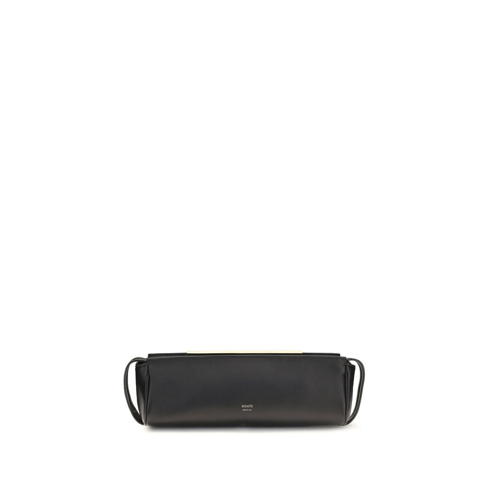EVENING CLUTCH IN BLACK LEATHER