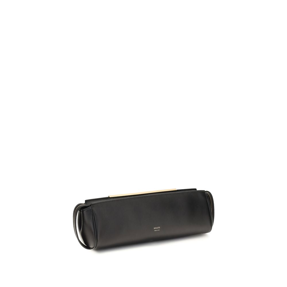 EVENING CLUTCH IN BLACK LEATHER