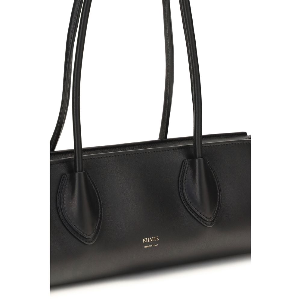 LOGO SHOULDER BAG IN BLACK NAPPA