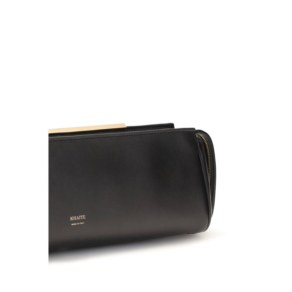 EVENING CLUTCH IN BLACK LEATHER