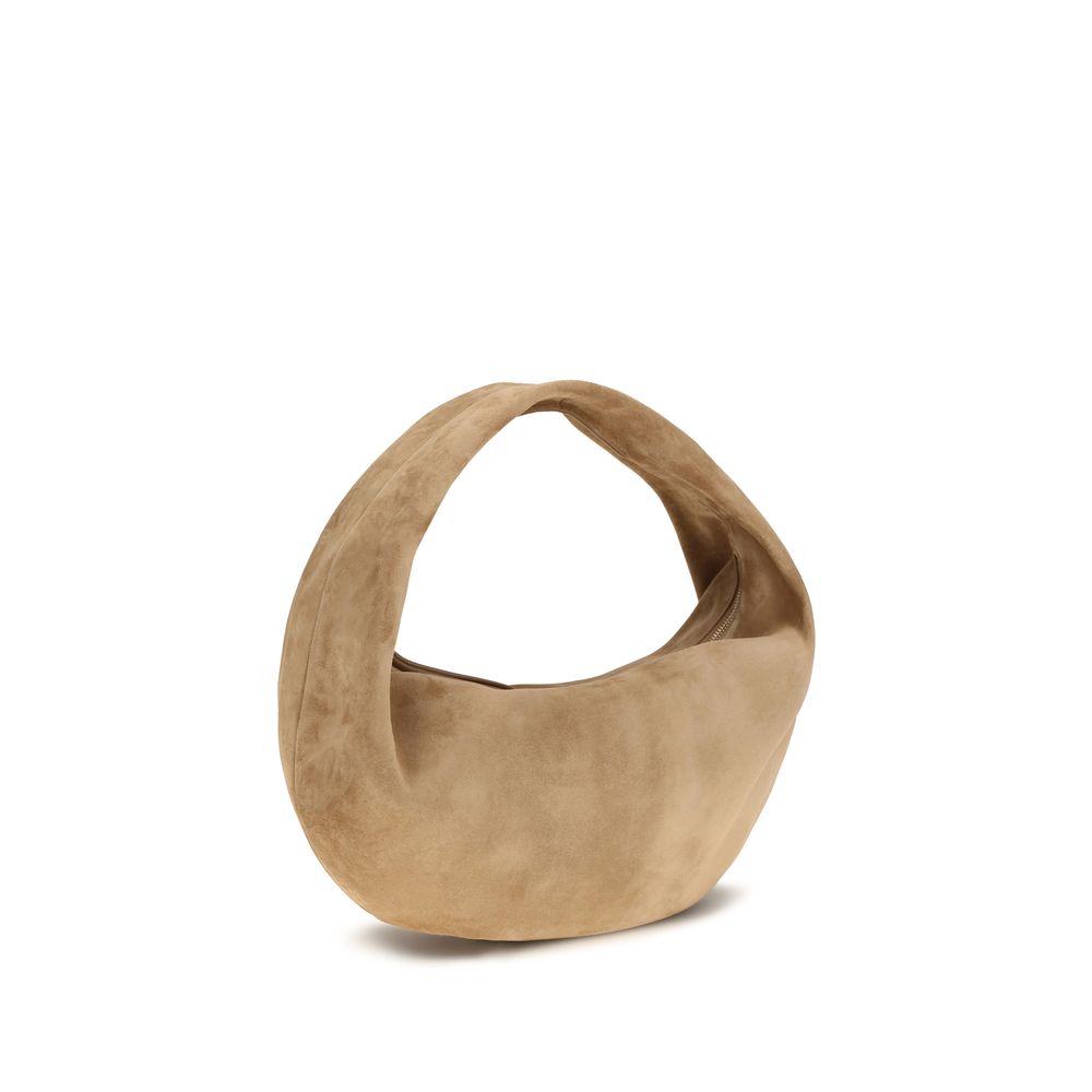 OLIVIA MEDIUM HOBO BAG IN BEIGE SUEDE