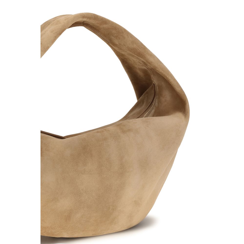 OLIVIA MEDIUM HOBO BAG IN BEIGE SUEDE