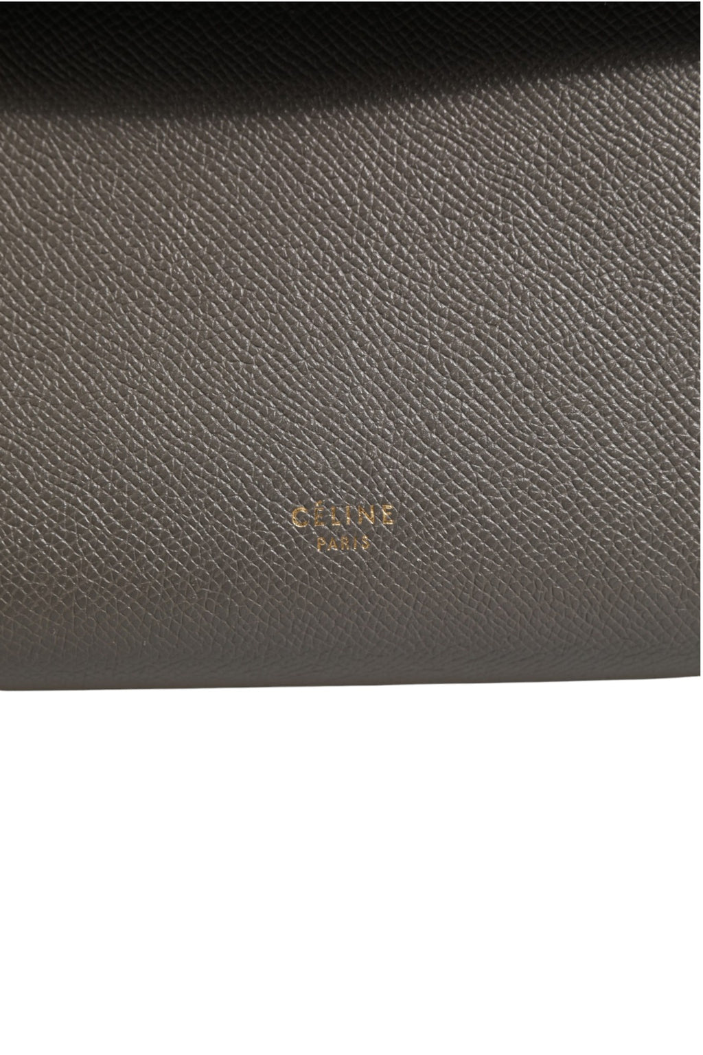 Pre-loved Celine Nano Belt Bag in grey grained calfskin with removable strap