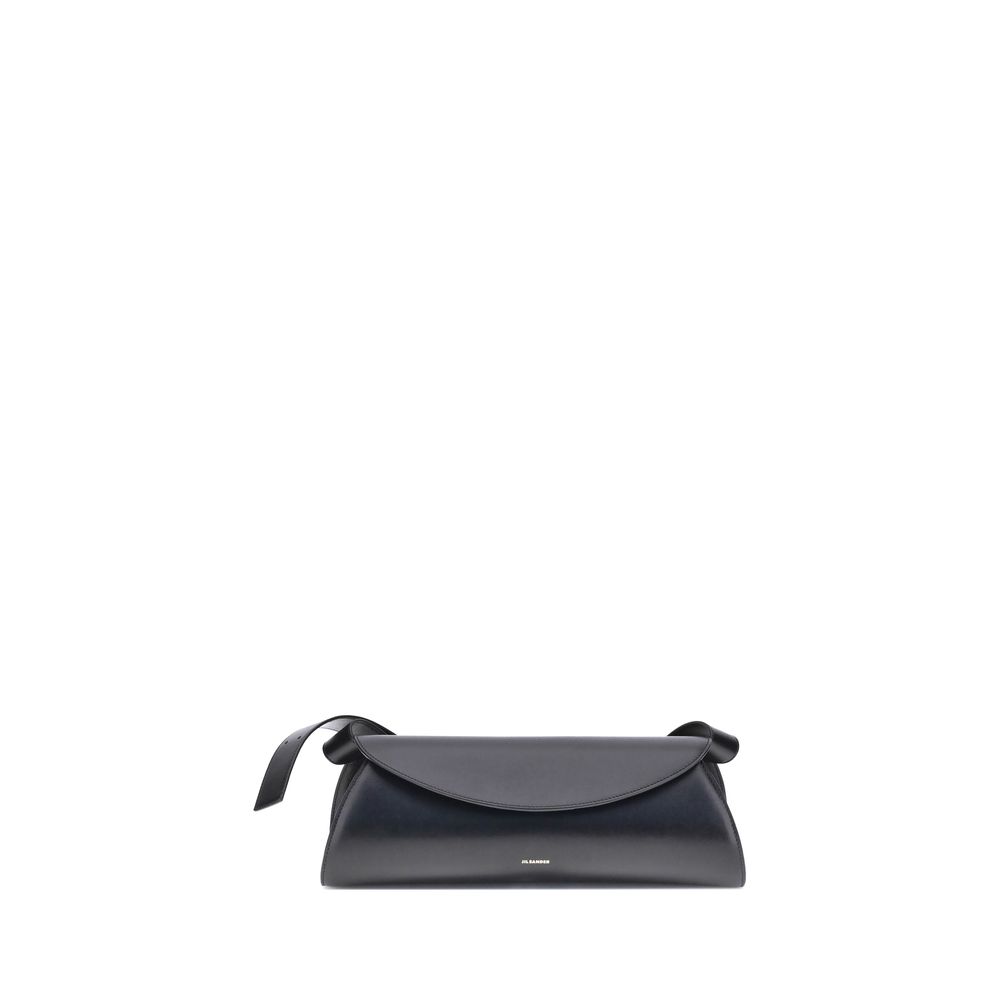 CANNOLO LARGE SHOULDER BAG IN BLACK LEATHER