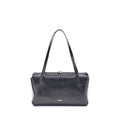 GOJI PILLOW SMALL SHOULDER BAG IN BLACK LEATHER