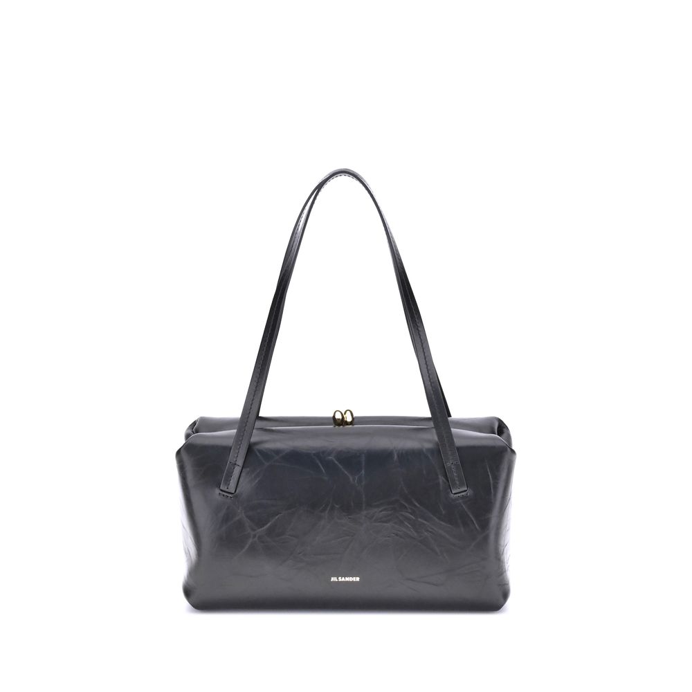 GOJI PILLOW SMALL SHOULDER BAG IN BLACK LEATHER