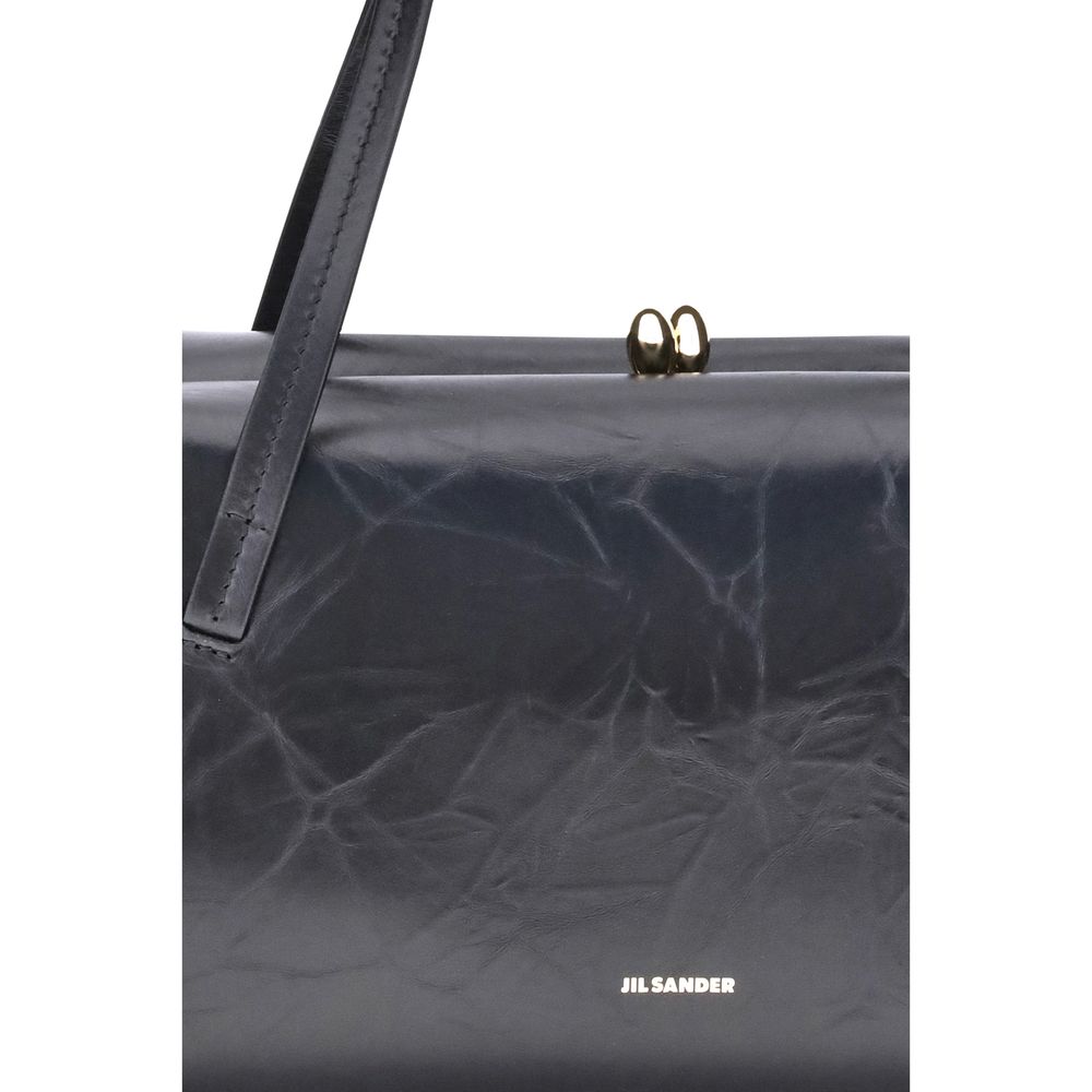 GOJI PILLOW SMALL SHOULDER BAG IN BLACK LEATHER