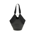 LOTUS SMALL SHOULDER BAG IN BLACK SUEDE