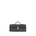 SLIM SYMMETRY POCHETTE IN GREY LEATHER