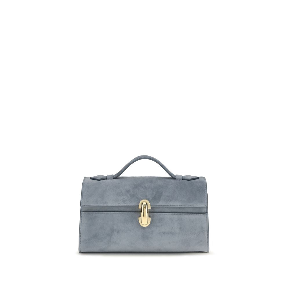 SYMMETRY POCHETTE IN BLUE SUEDE