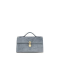 SYMMETRY POCHETTE IN BLUE SUEDE