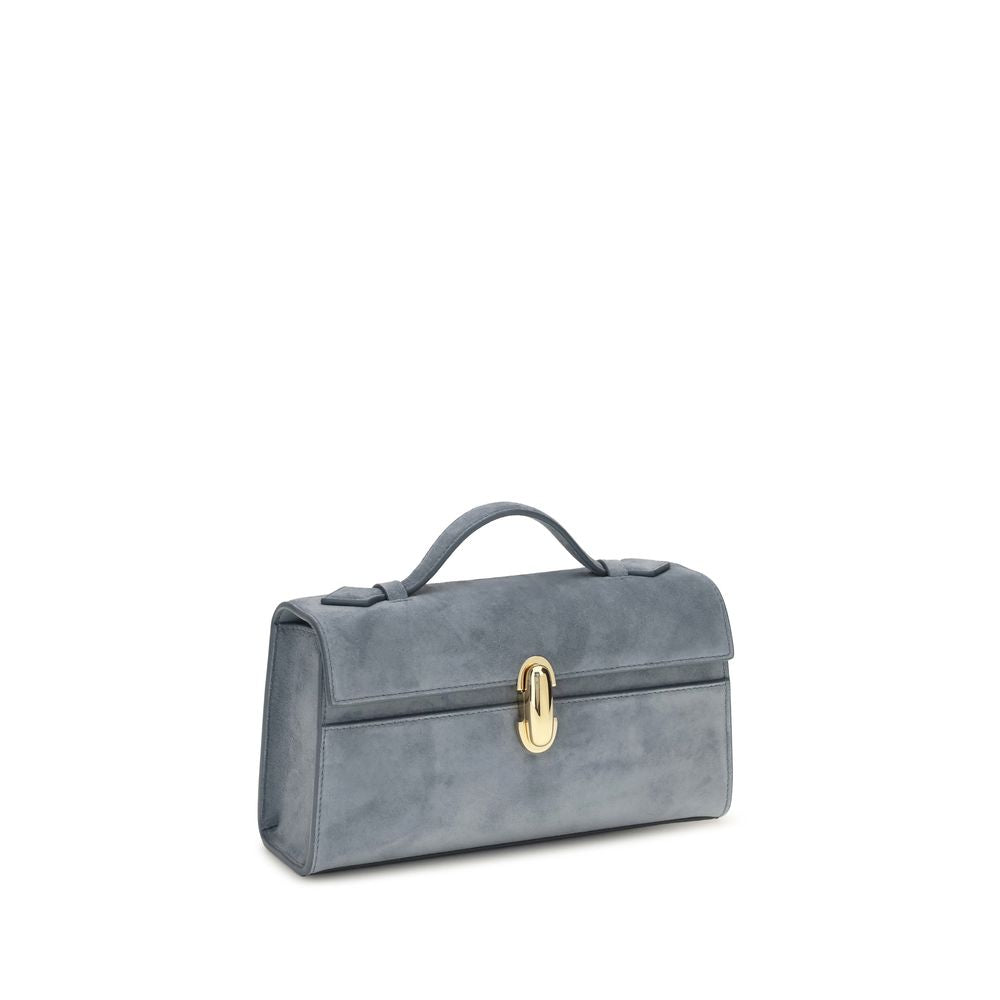 SYMMETRY POCHETTE IN BLUE SUEDE
