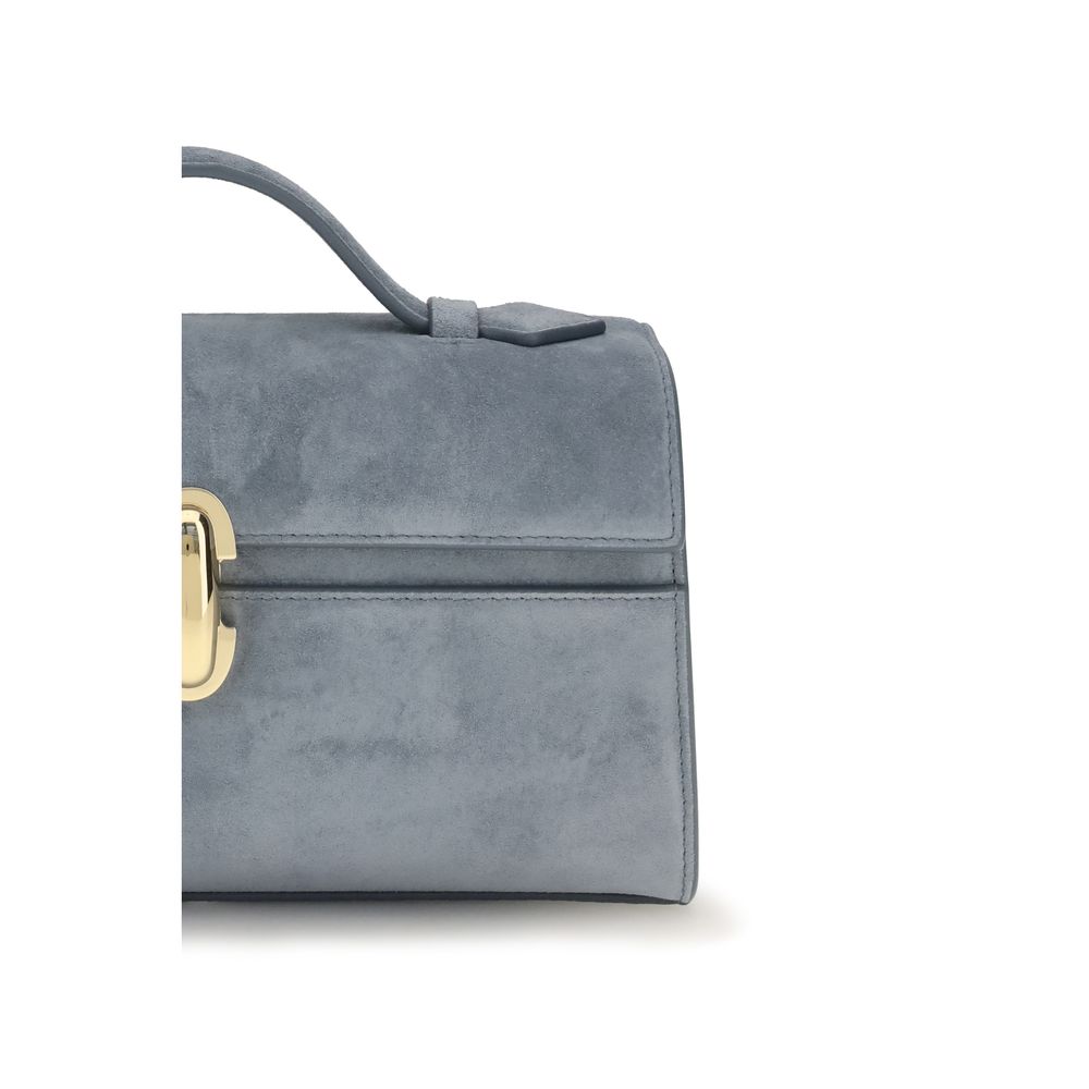 SYMMETRY POCHETTE IN BLUE SUEDE
