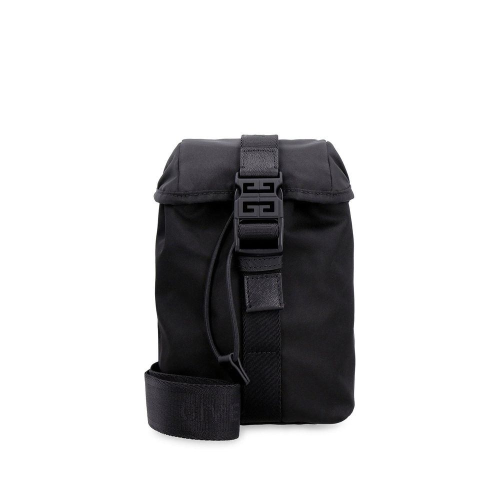 Givenchy black nylon mini backpack — front view with logo detail