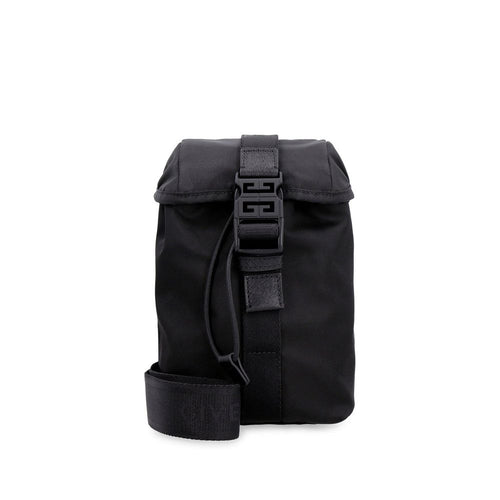 Givenchy black nylon mini backpack — front view with logo detail