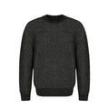 Loro Piana black mélange cashmere cotton silk sweatshirt — front view