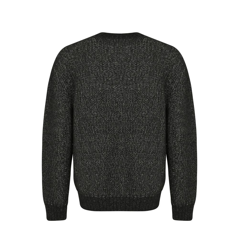 Loro Piana black mélange cashmere cotton silk sweatshirt — rear view
