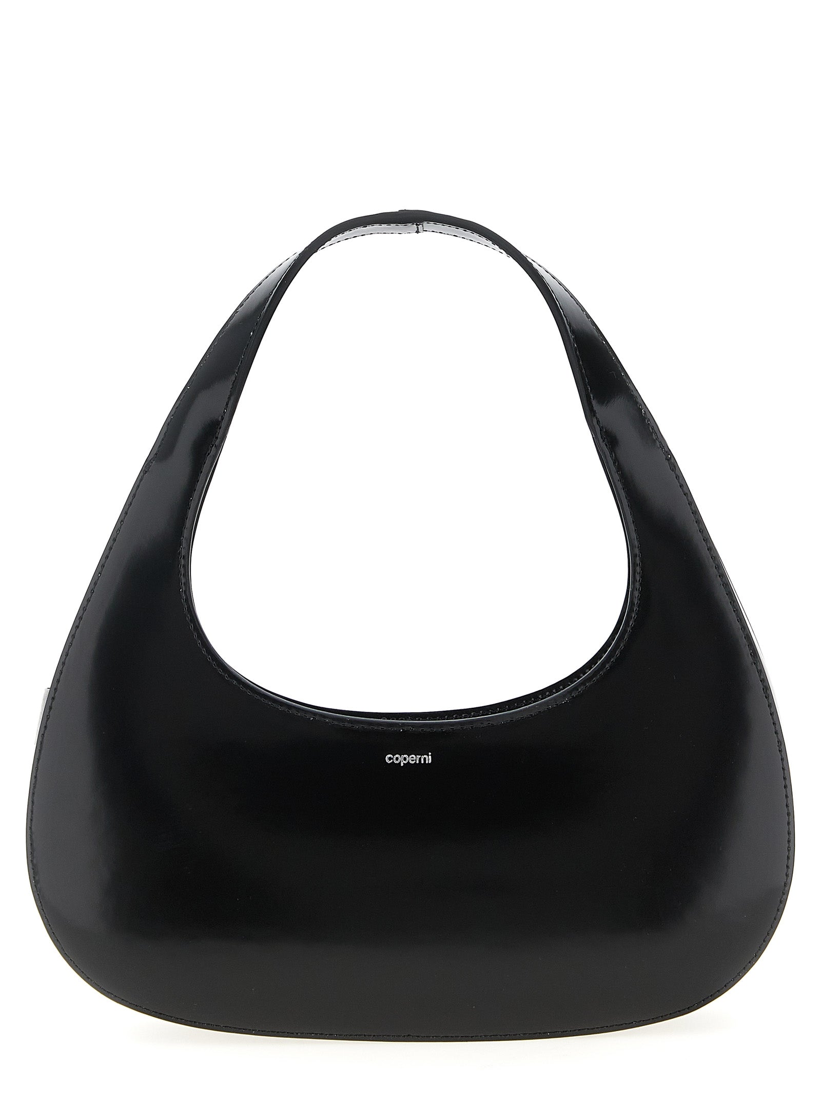 MATTE LEATHER HANDBAG IN BLACK