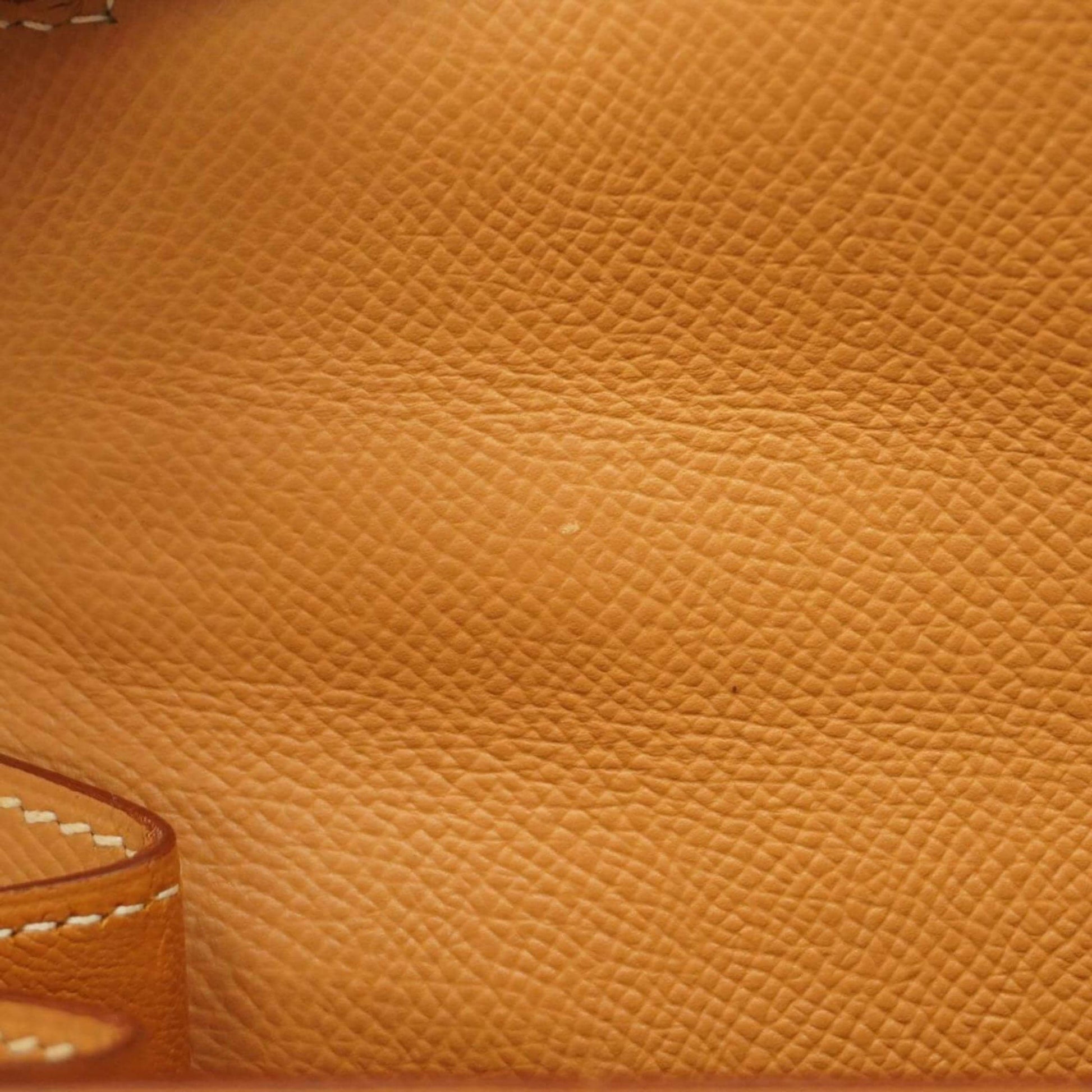 Hermes handbag Kelly 32 □C stamped Cushvel natural ladies-8