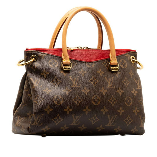 Louis Vuitton Monogram Pallas BB Handbag M41241 Cerise Red PVC Leather Women's LOUIS VUITTON-1