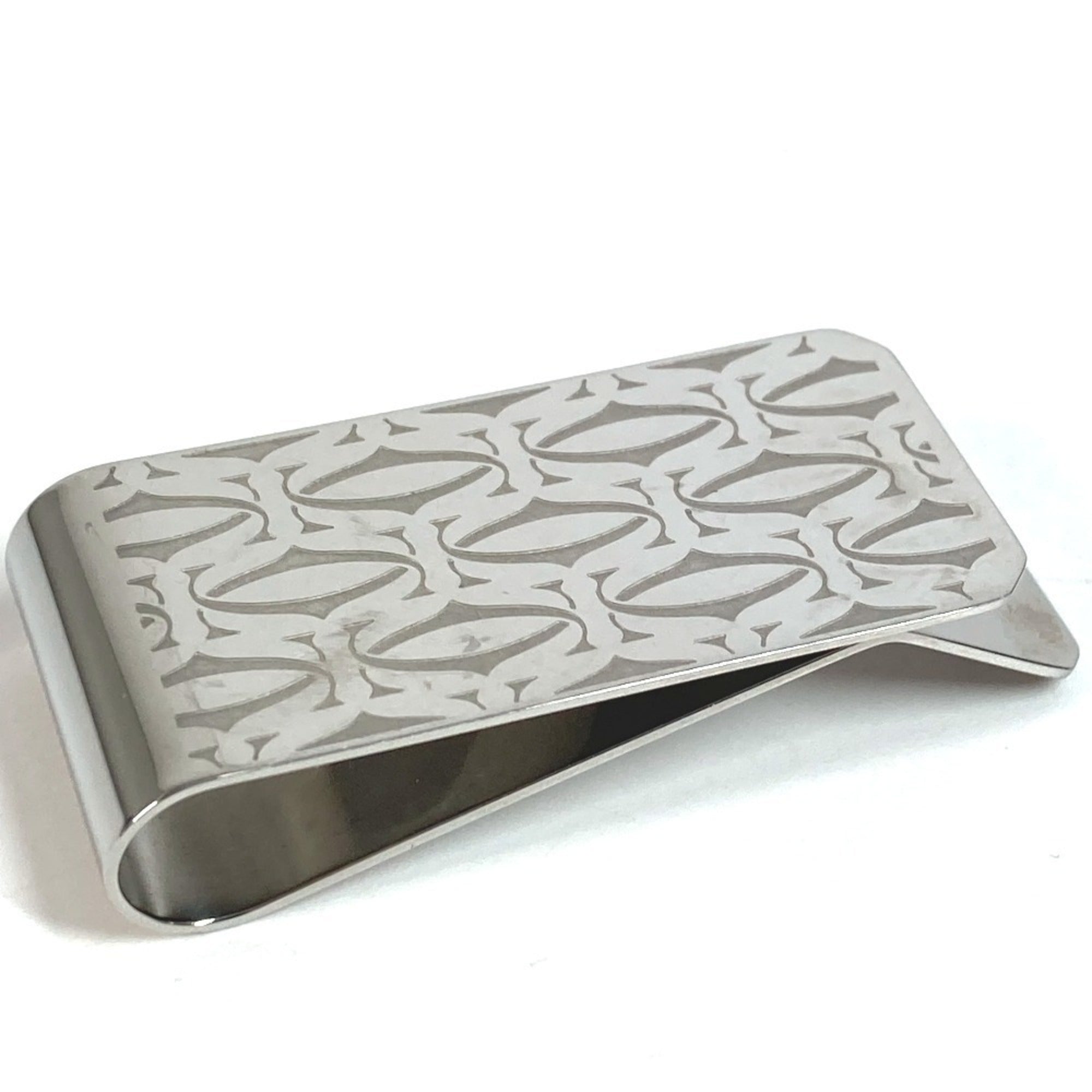 CARTIER C de Cartier wallet with money clip in stainless steel, silver, for men and women.-3