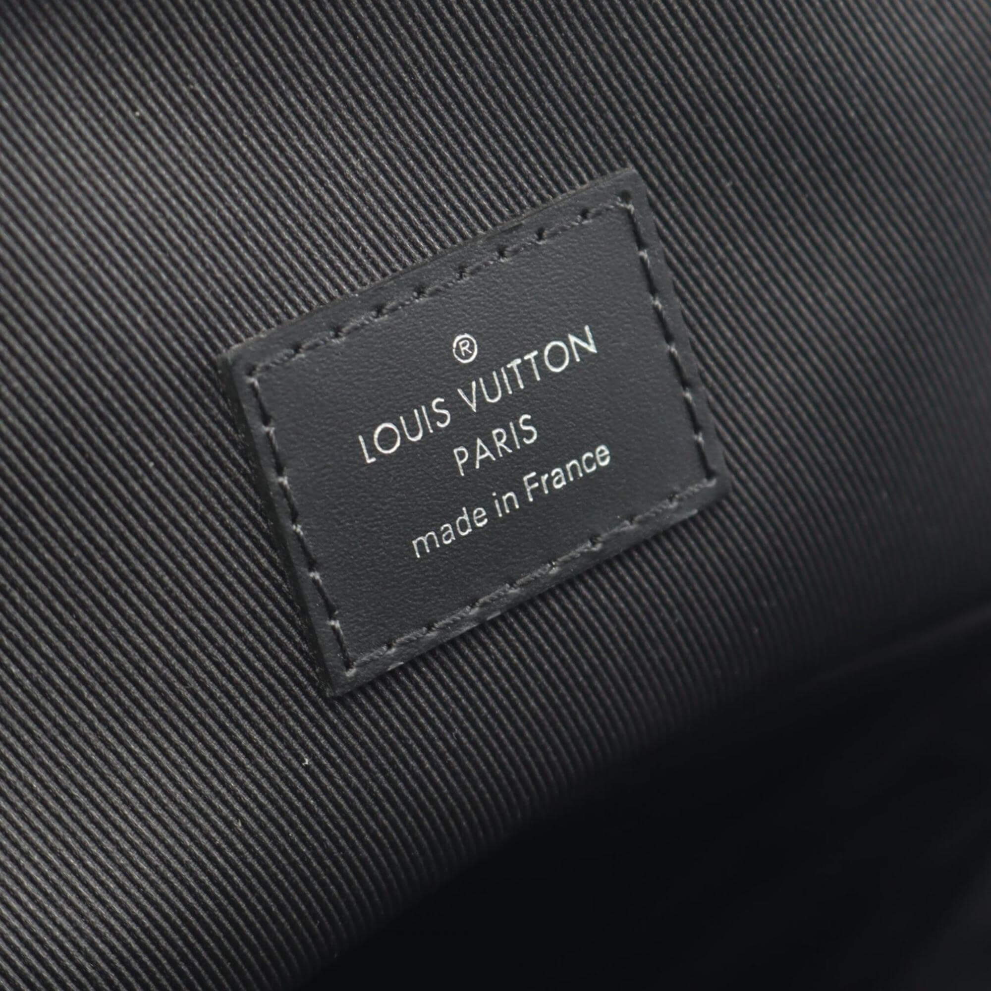 Louis Vuitton Avenue Sling Bag, Damier Graphite Waist Body PVC-Coated Canvas and Leather, Graphite, Men's, Black, N41719-3