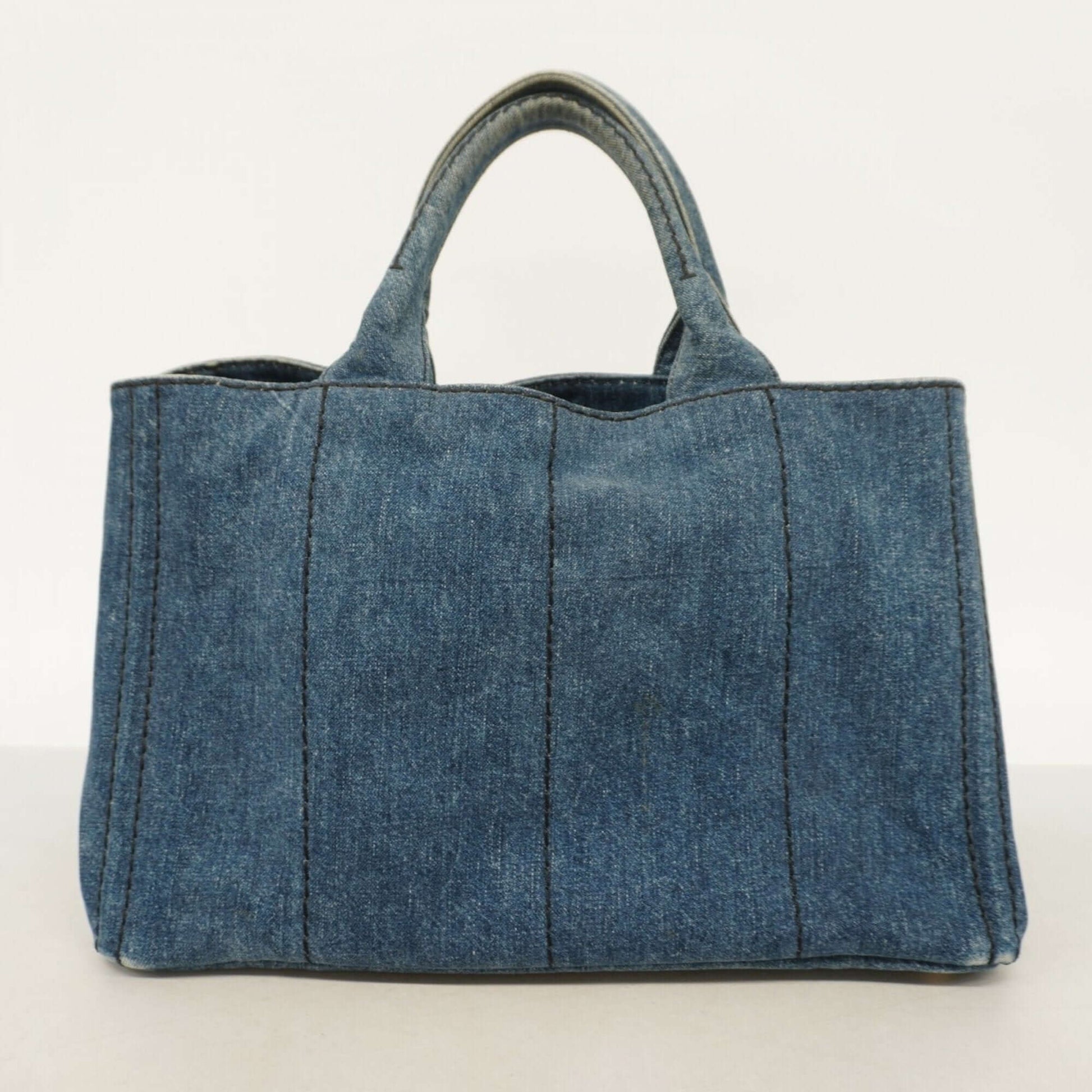 Prada tote bag canapa denim blue ladies-12