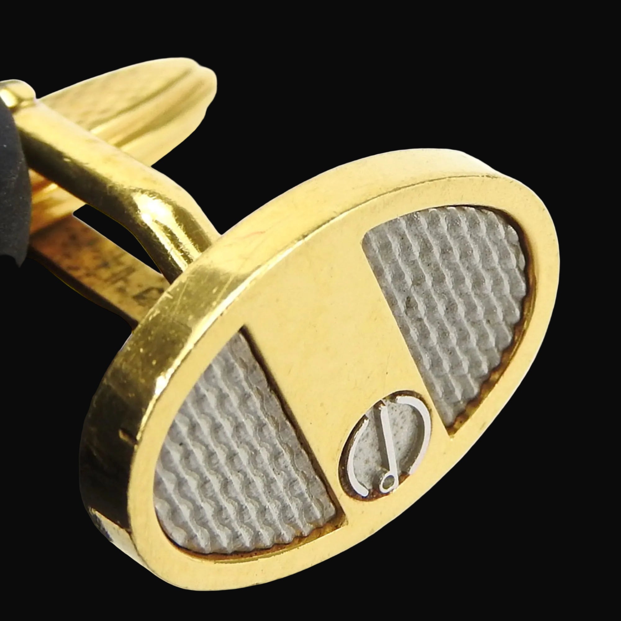 Dunhill Cufflinks Metal Gold Silver GP Tie Clip Set Men's-7