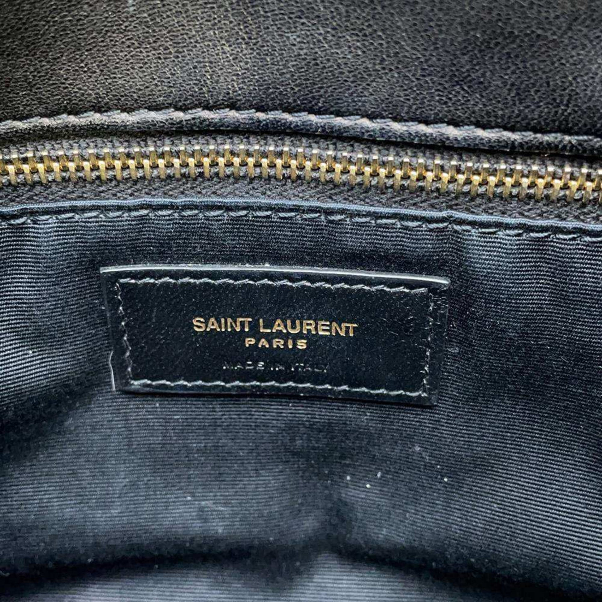 Saint Laurent Chain Shoulder Bag Puffer Leather 759337 2way Black SAINT LAURENT PARIS-12