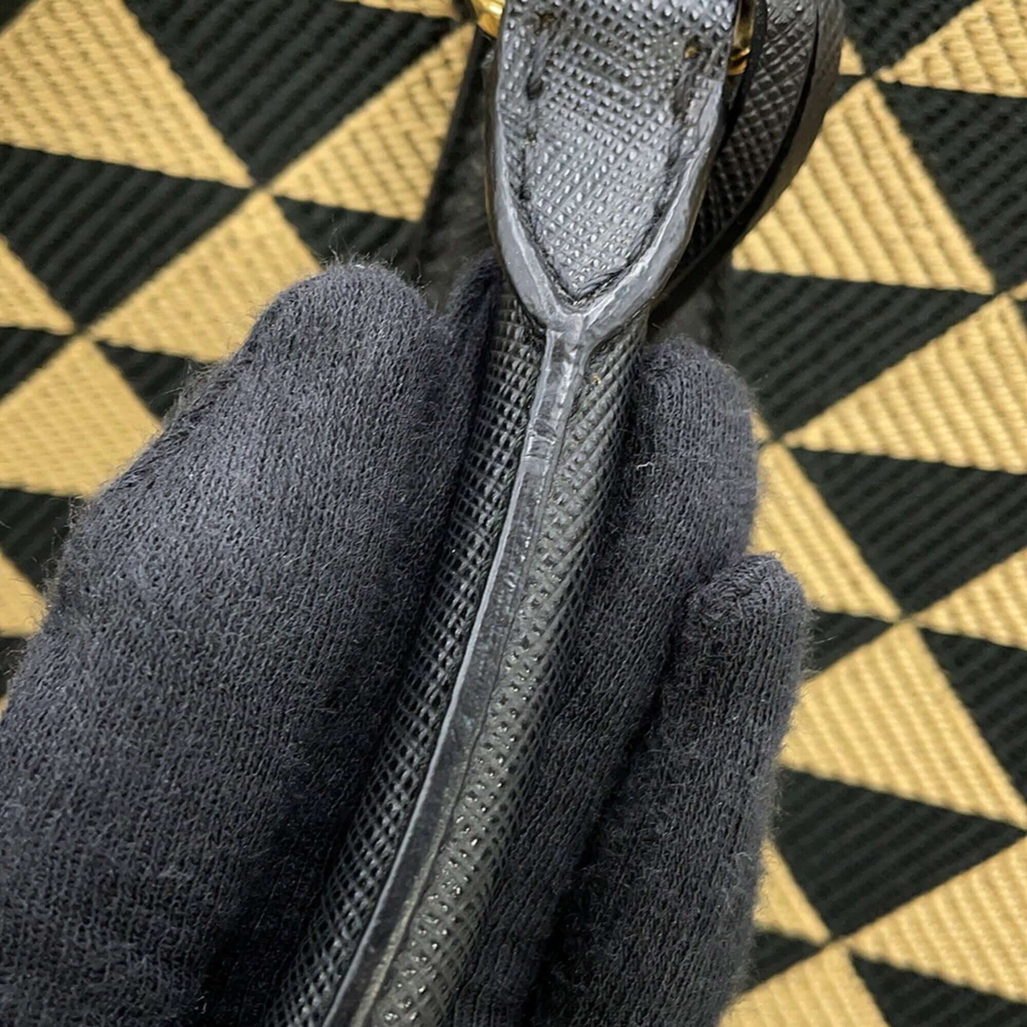 Prada Boston Bag Symbol Embroidered Fabric Travel 2VC034 PRADA-10