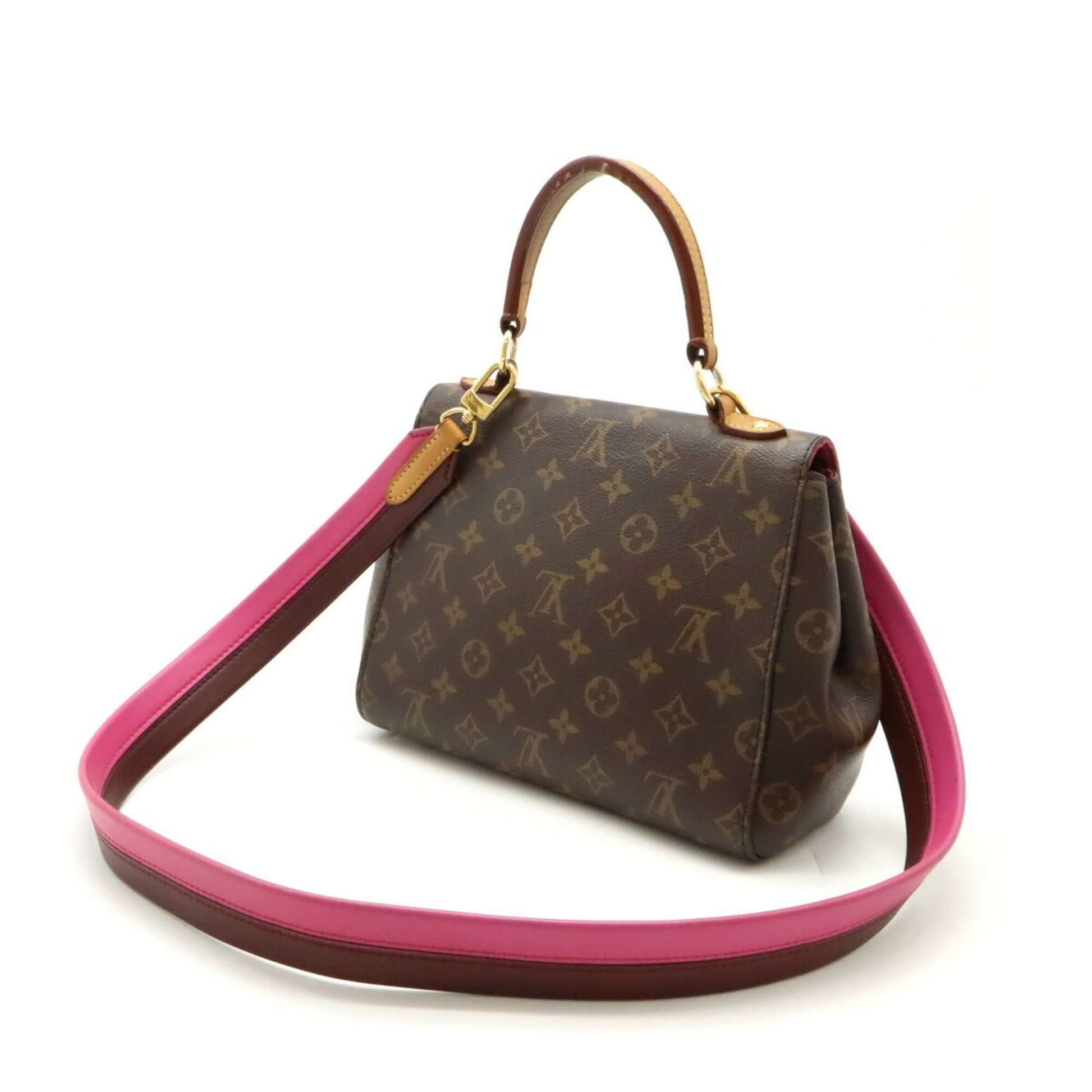 LOUIS VUITTON Louis Vuitton Monogram Cluny BB Handbag Shoulder Bag Rose Pink M42738-2