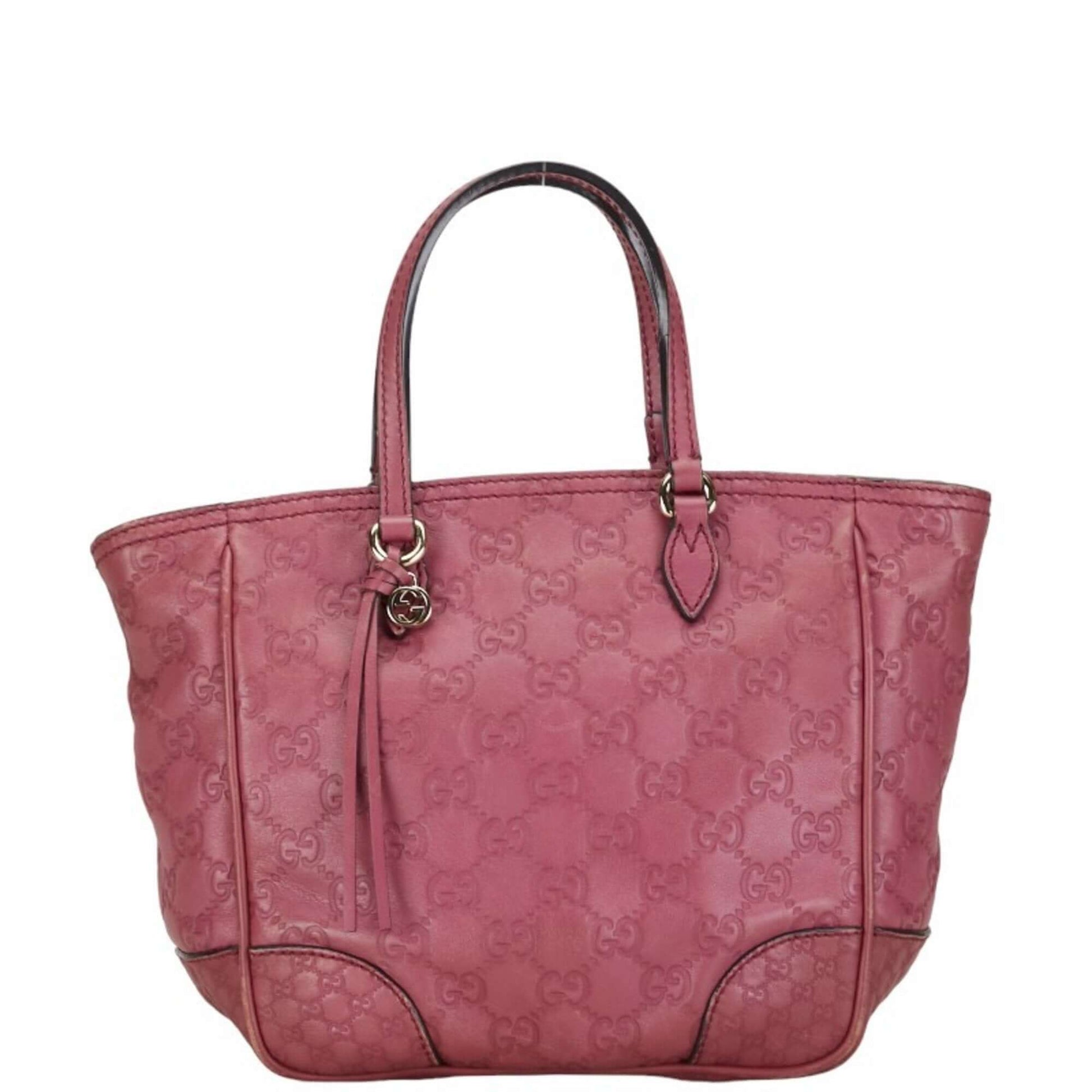 Gucci Guccissima Handbag Shoulder Bag 353121 Pink Leather Women's GUCCI-1