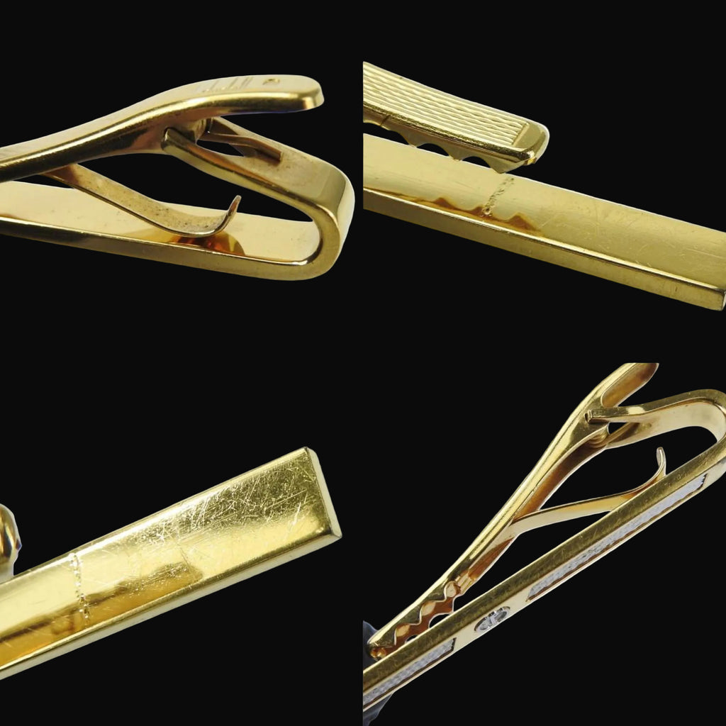 Dunhill Cufflinks Metal Gold Silver GP Tie Clip Set Men's-9