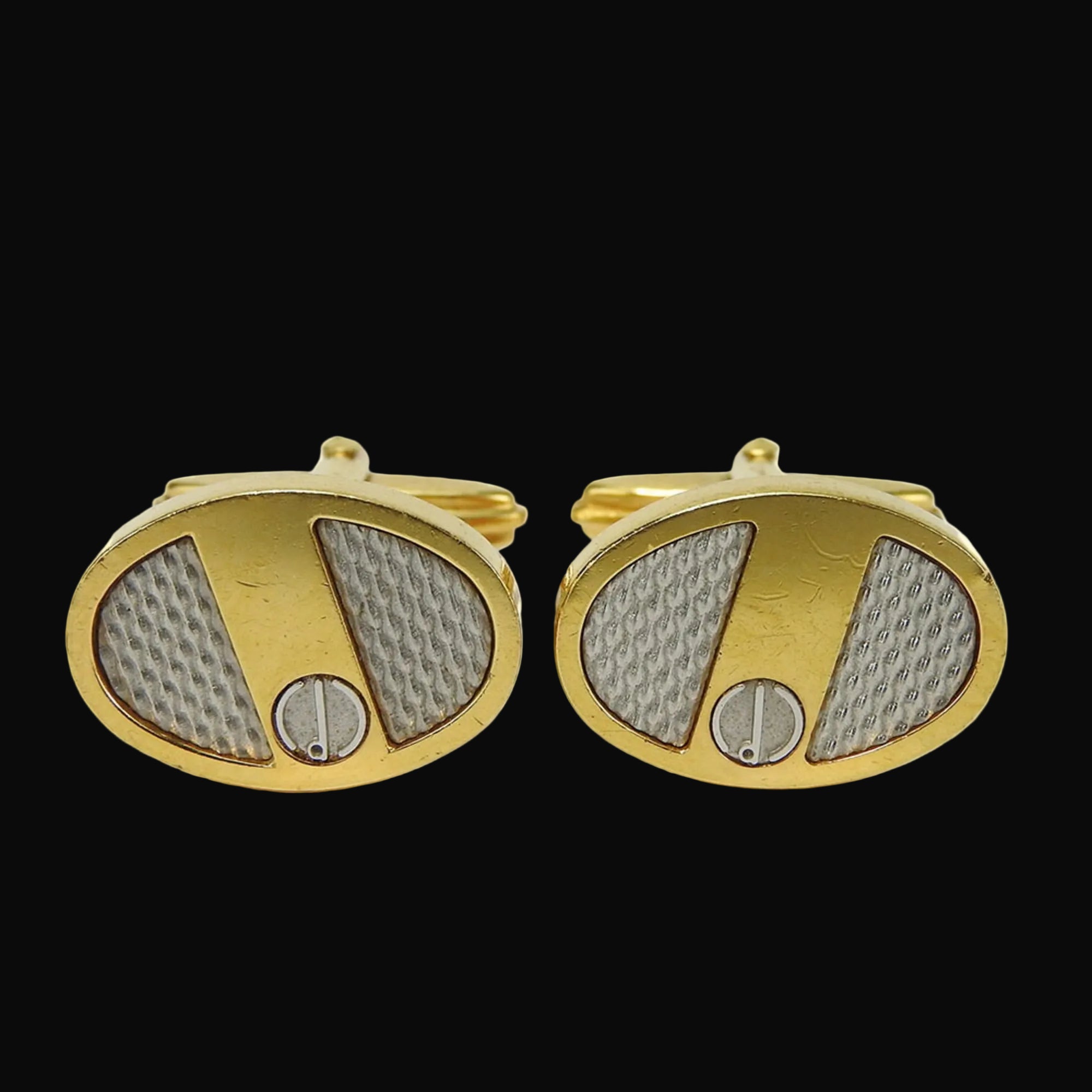 Dunhill Cufflinks Metal Gold Silver GP Tie Clip Set Men's-1