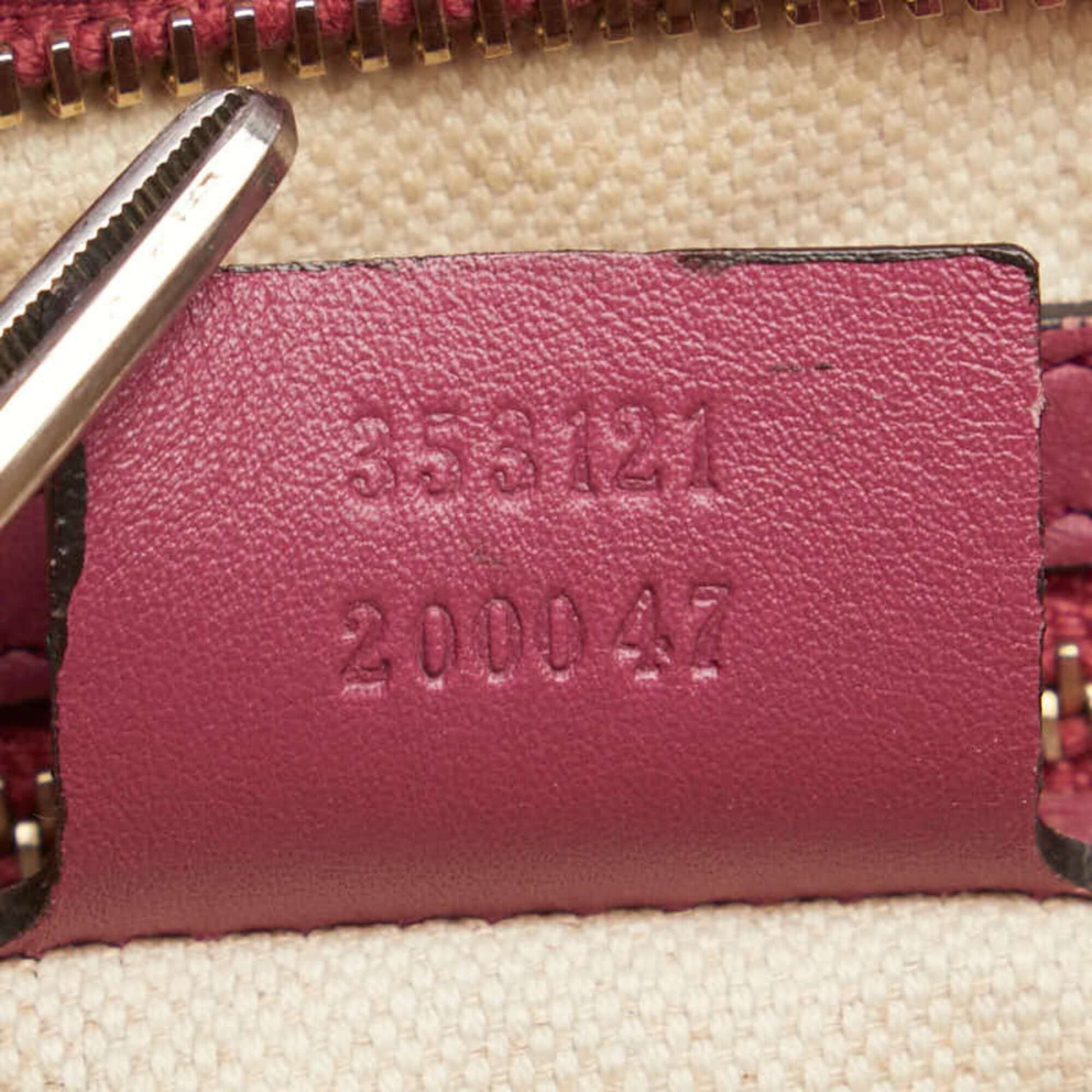 Gucci Guccissima Handbag Shoulder Bag 353121 Pink Leather Women's GUCCI-8