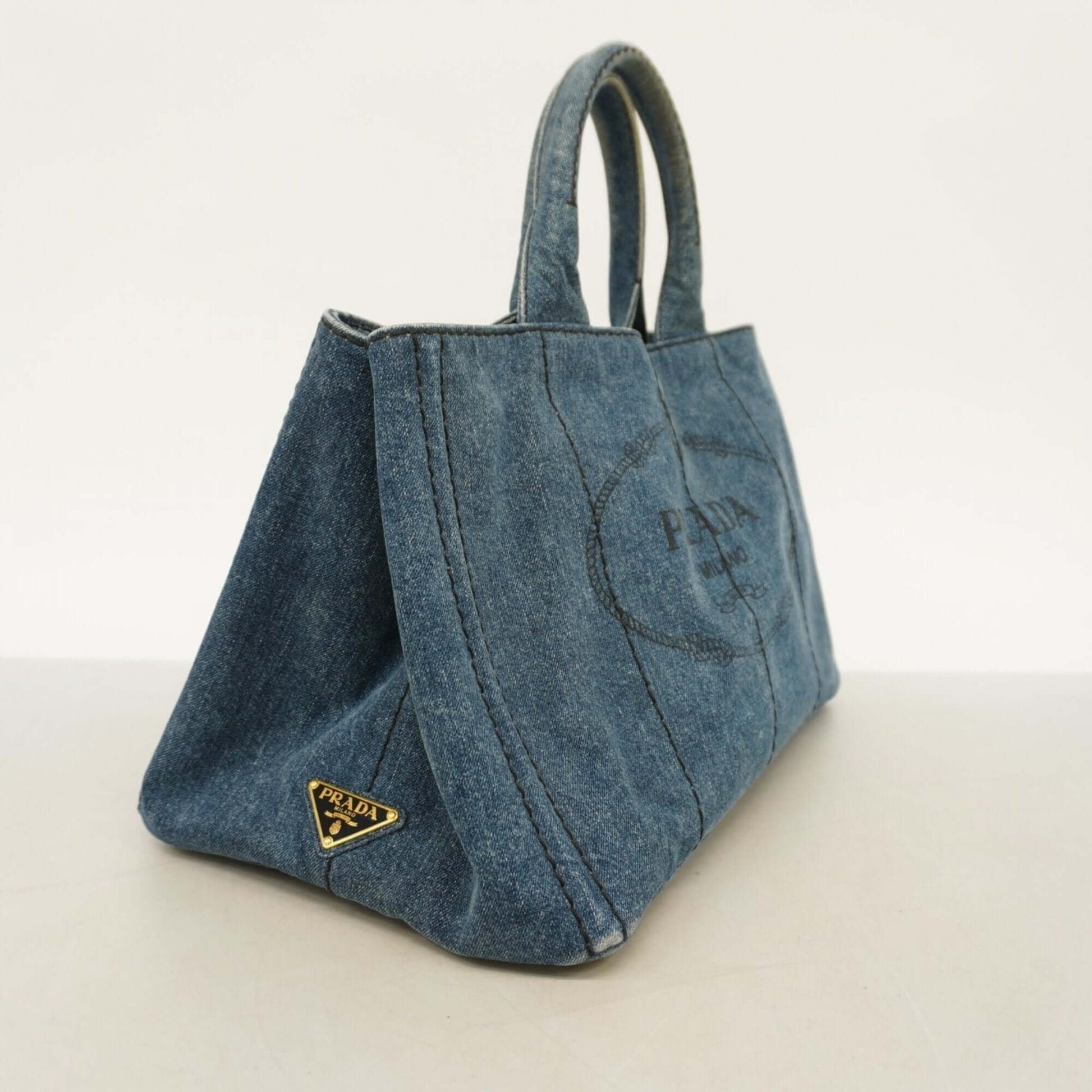 Prada tote bag canapa denim blue ladies-1