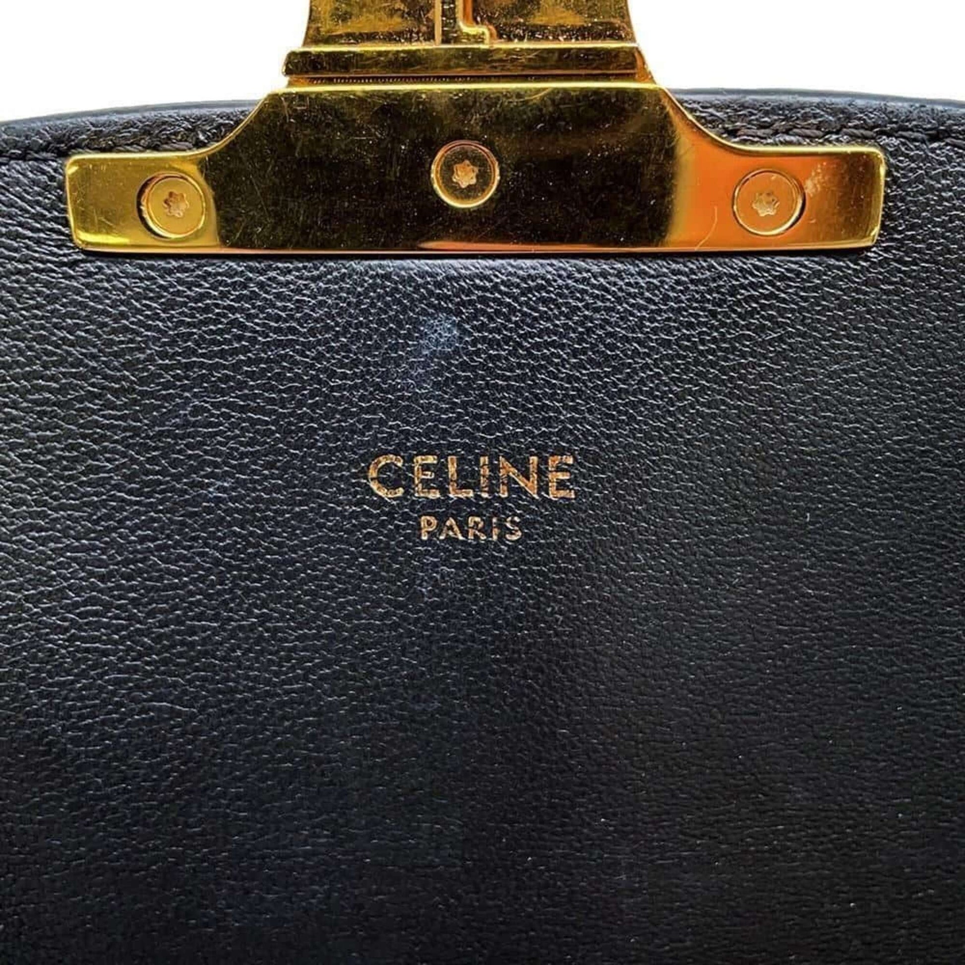 Celine Shoulder Bag Teen Triomphe Canvas Leather CELINE-15