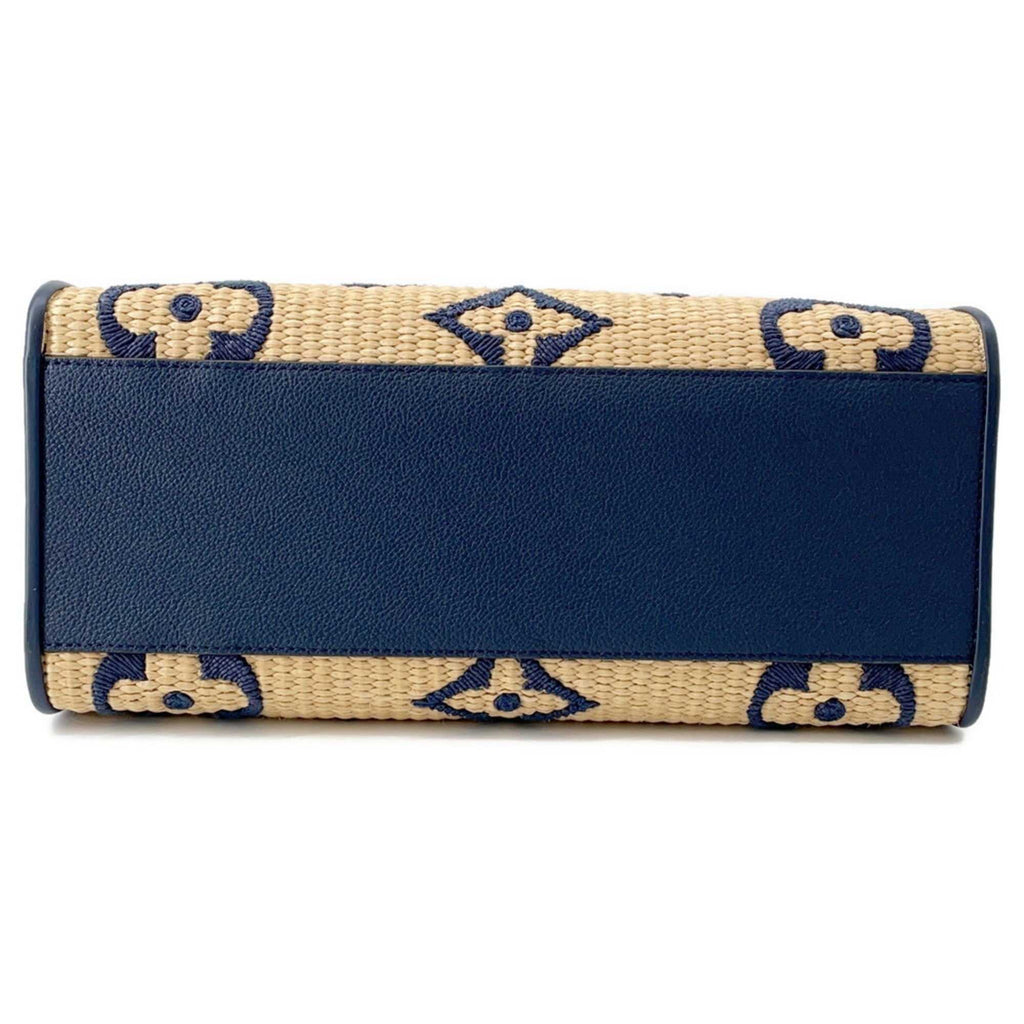 MANSII LOUIS VUITTON Pre-Loved Monogram Raffia On-the-Go tote bag with a chic woven design